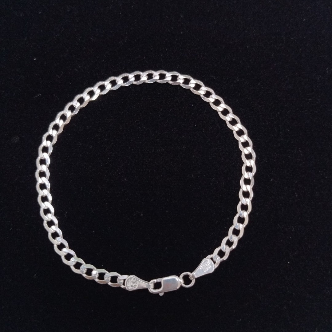 PULSERA BARBADA PLATA .925 18 CM 3.93 GR (NUEVO)