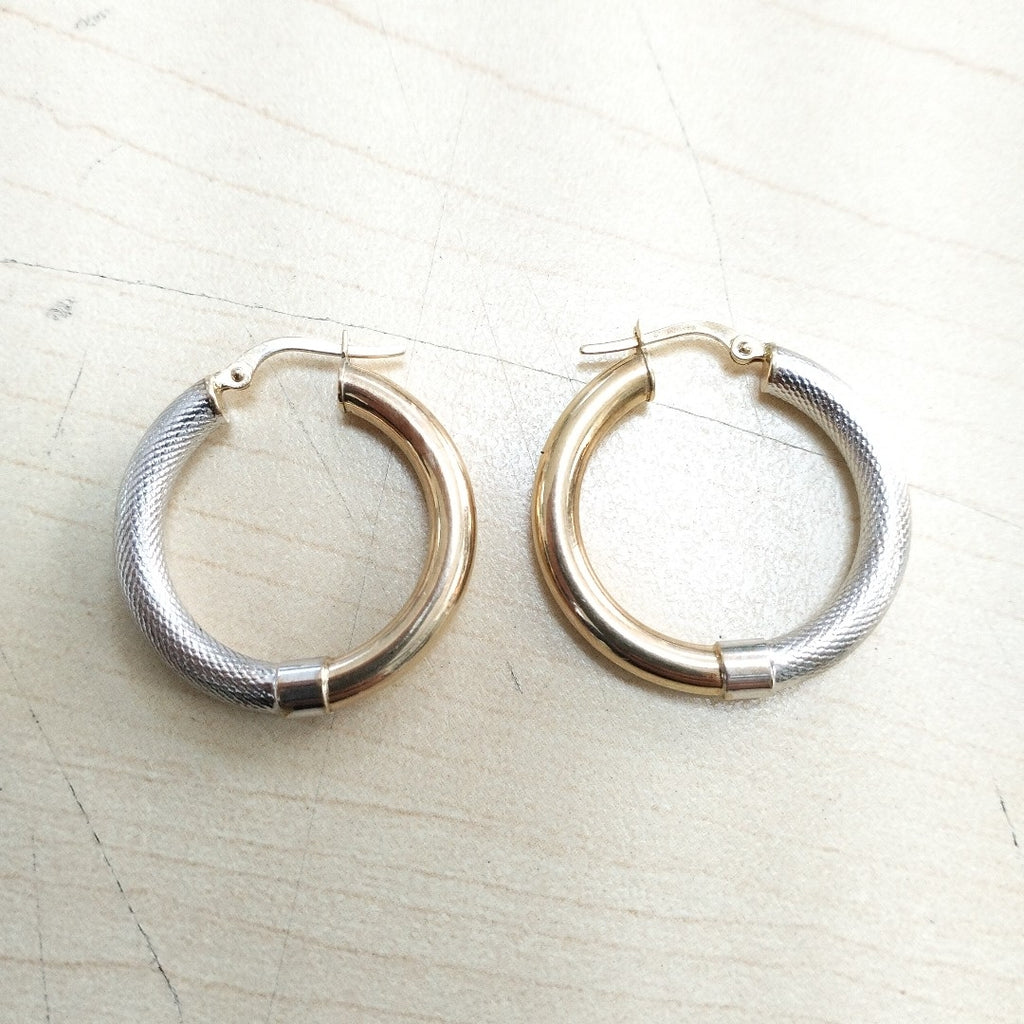 ARRACADAS PAR ORO COMBINADO 10 K 2.8 GRMS (SEMINUEVO)