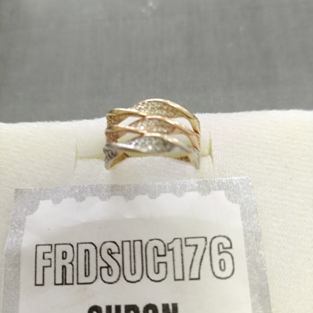 ANILLO ORO COMBINADO 10 K 3,70 GRMS (SEMINUEVO)