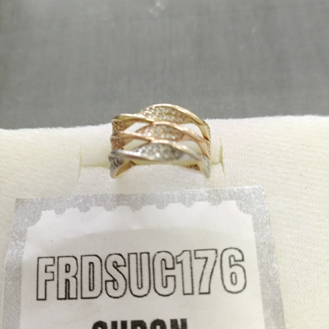 ANILLO ORO COMBINADO 10 K 3,70 GRMS (SEMINUEVO)