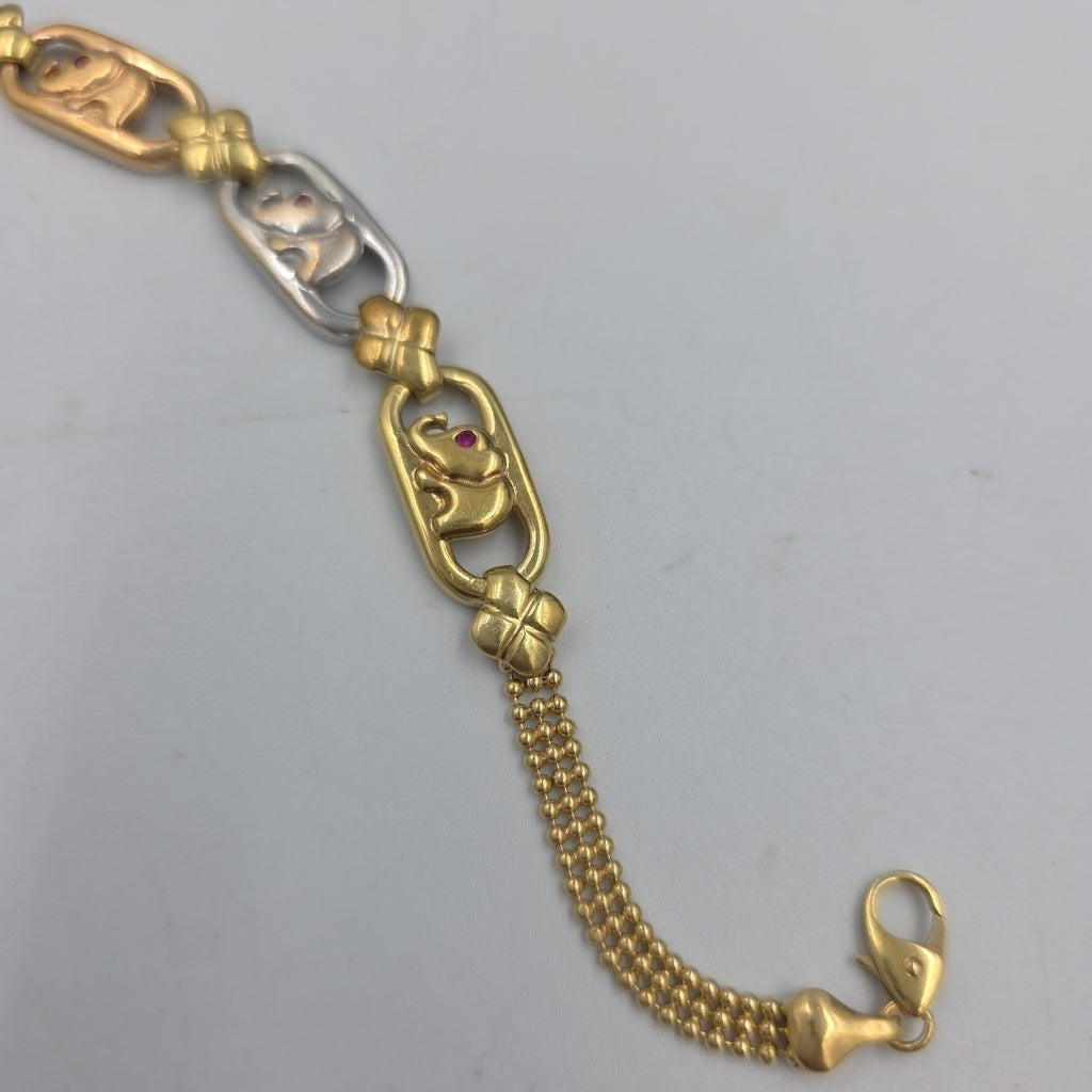 PULSERA ORO COMBINADO 14 K 11,00 GRMS (SEMINUEVO)