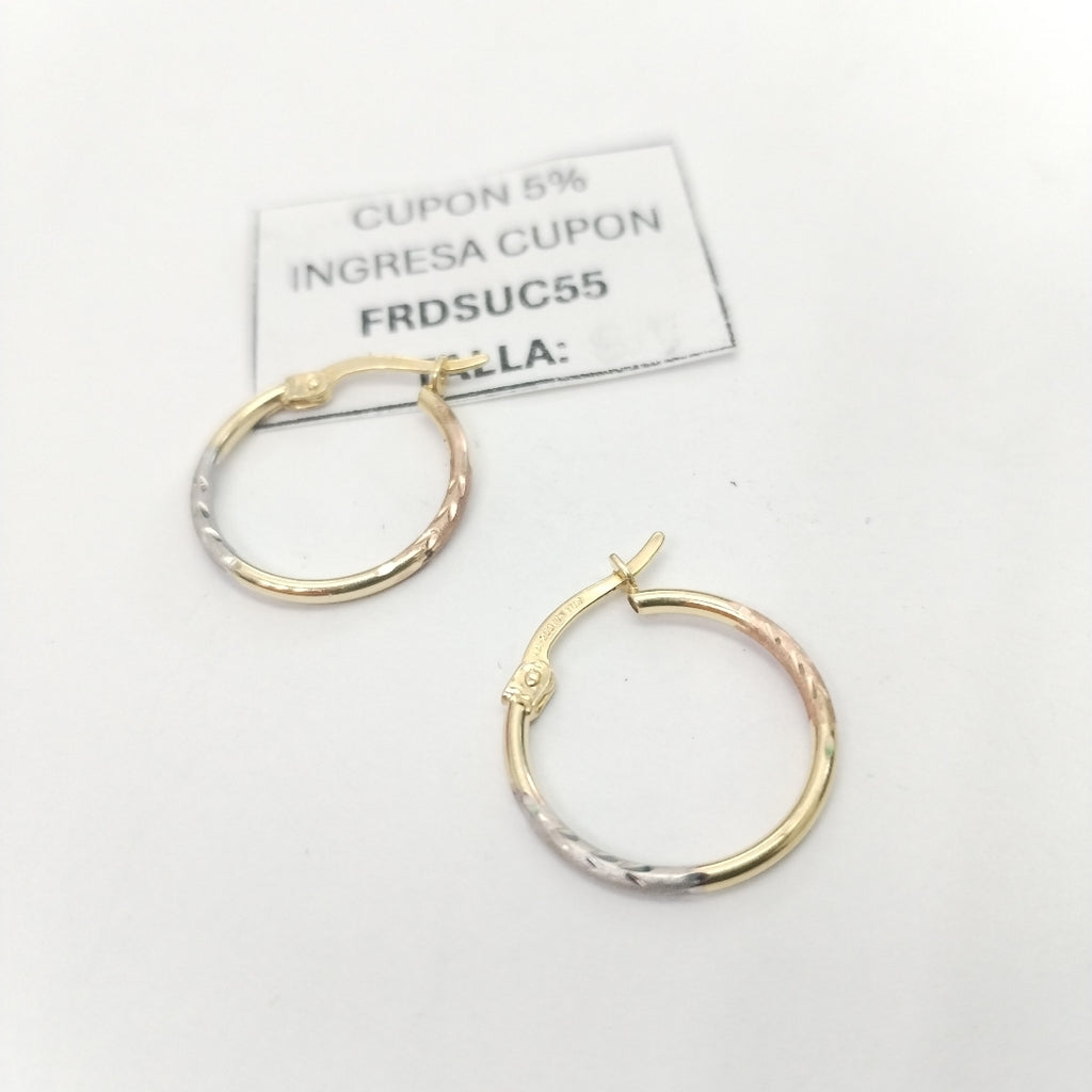 ARRACADAS PAR ORO, RODIADO 10 K 0.8 GRMS (SEMINUEVO)