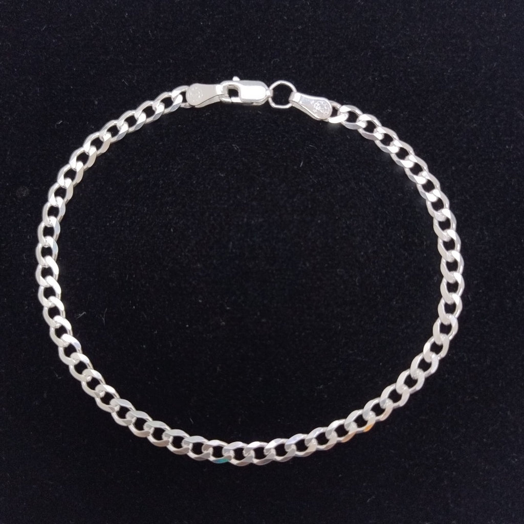 PULSERA BARBADA PLATA .925 21 CM 4.3 GR (NUEVO)