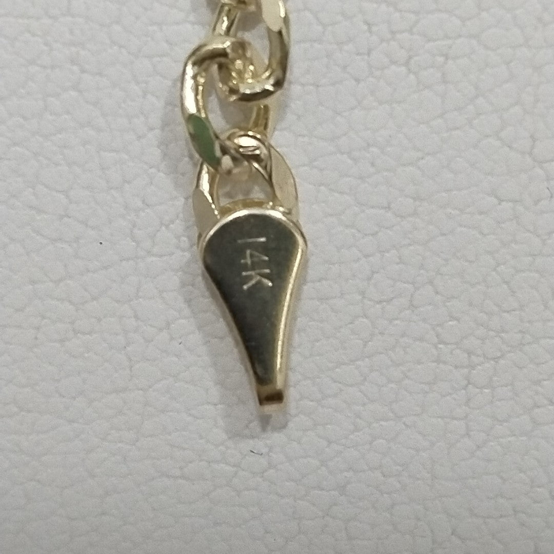 PULSERAS BARBADA ORO 14K 18 CM 4.5 GR (NUEVO)