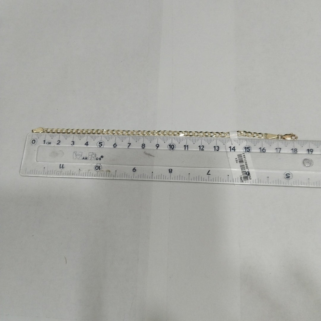 PULSERAS TEJIDO BARBADA ORO 10K 18 CM 3.1 GR (NUEVO)