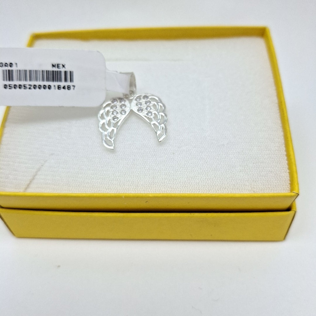 DIJE ALAS C/CIRCONIAS PLATA .925 2.3 GR (NUEVO)