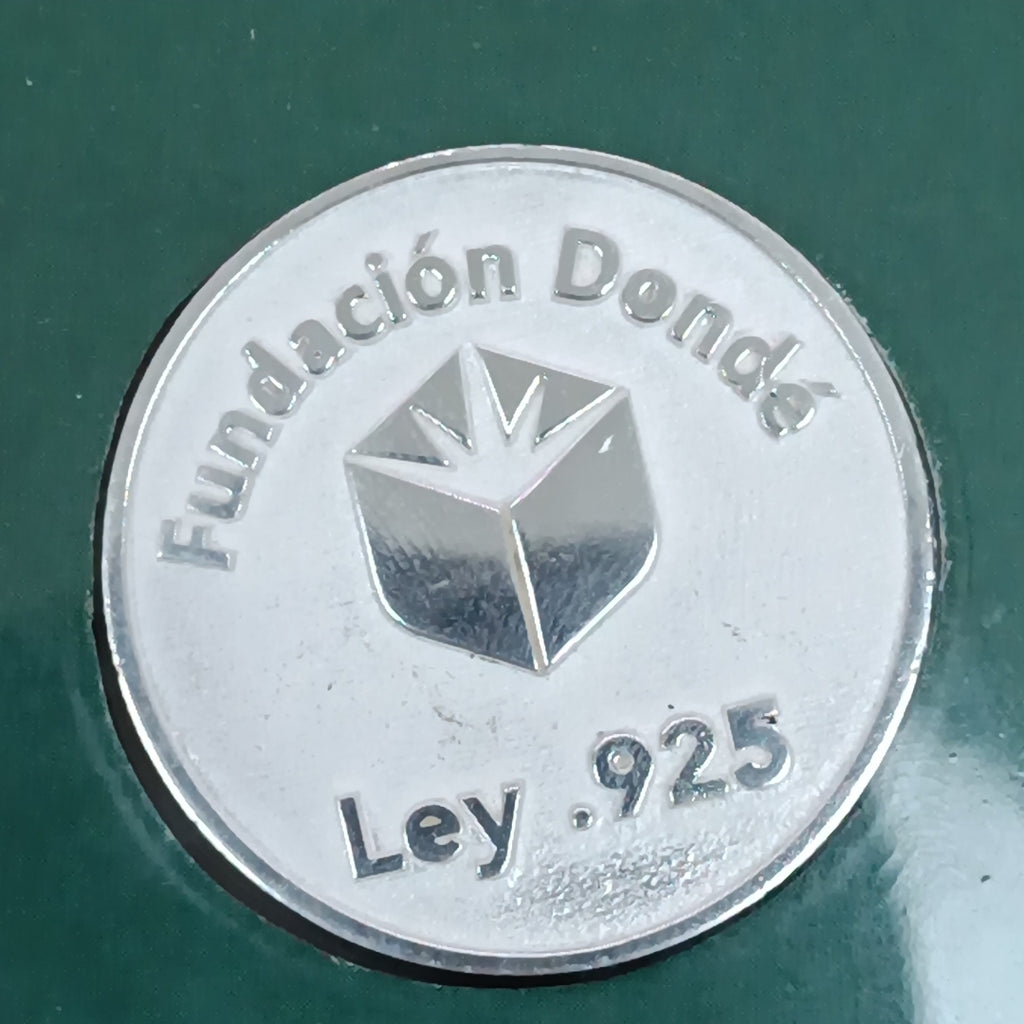 MEDALLA CONMEMORATIVA FRD FÚTBOL MOTIVO QUETZALCÓATL PLATA .925 11.9 GR (NUEVO)