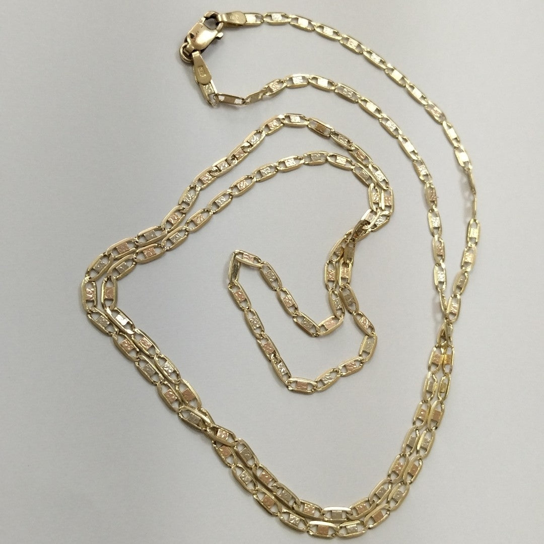 CADENA ORO, ORO COMBINADO 10 K 5.4 GRMS (SEMINUEVO)