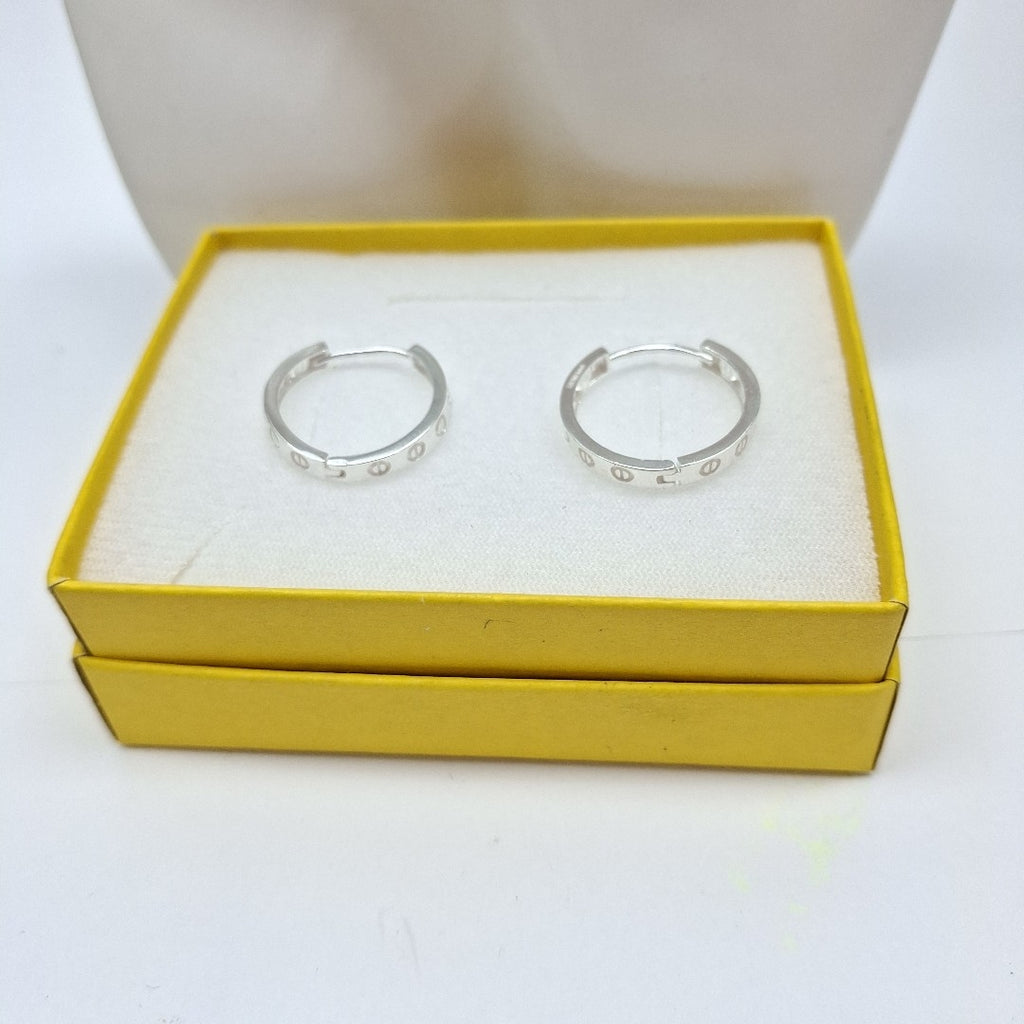 ARETES ARRACADAS FIG TORNILLOS PLATA .925 2.73 GR (NUEVO)
