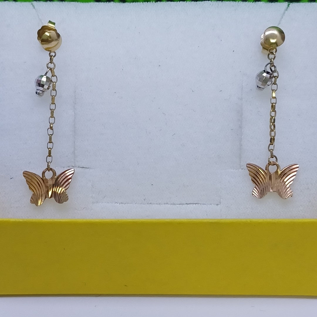 ARETES PAR ORO 14 K 1.8 GRMS (SEMINUEVO)