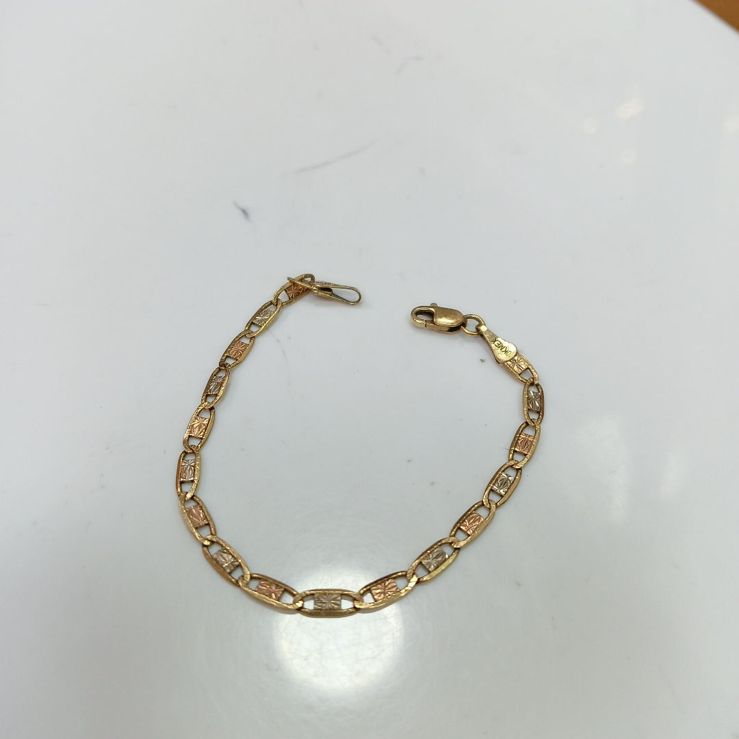 PULSERA ORO COMBINADO 10 K 2,20 GRMS (SEMINUEVO)