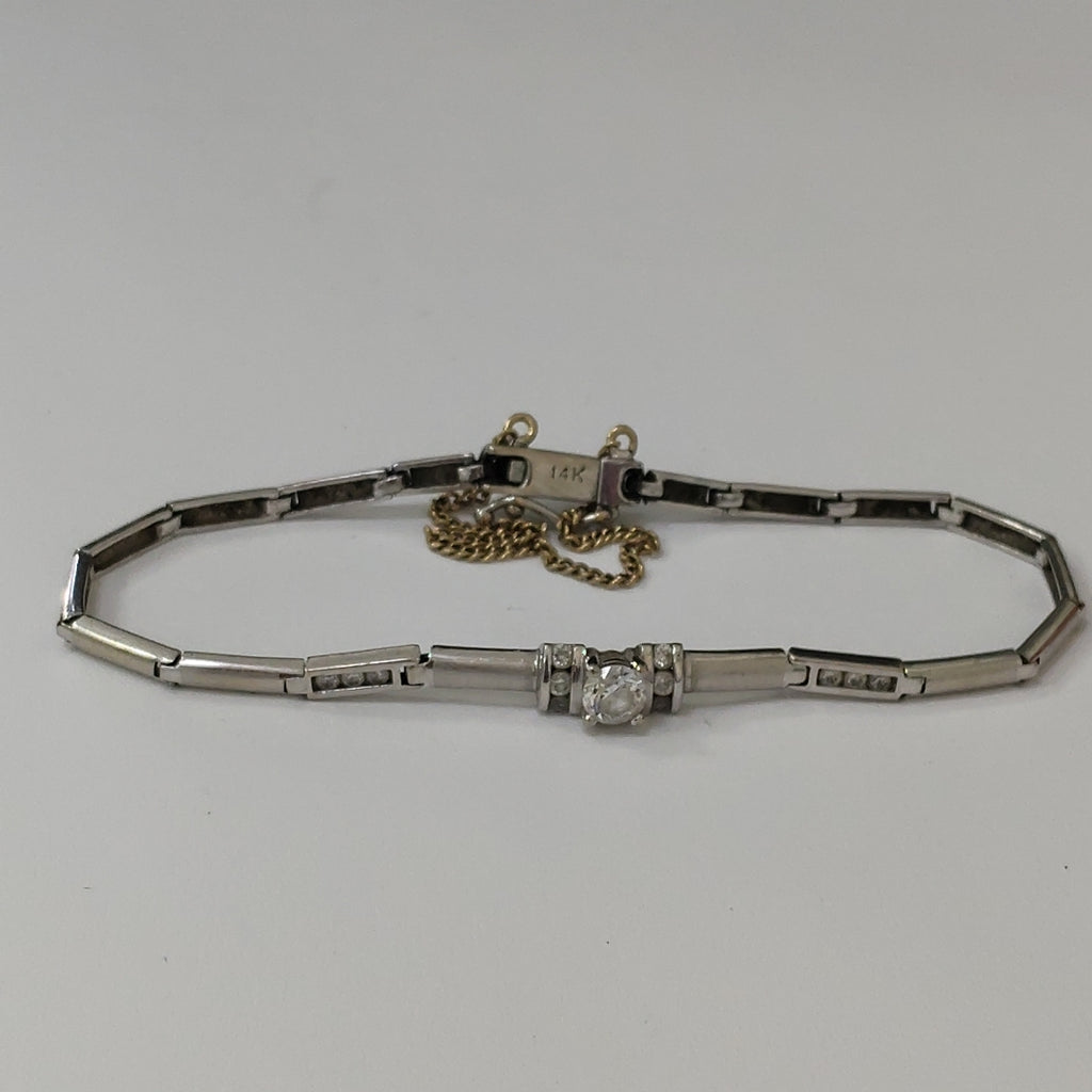 PULSERA ORO, ORO BLANCO 14 K 8 GRMS (SEMINUEVO)