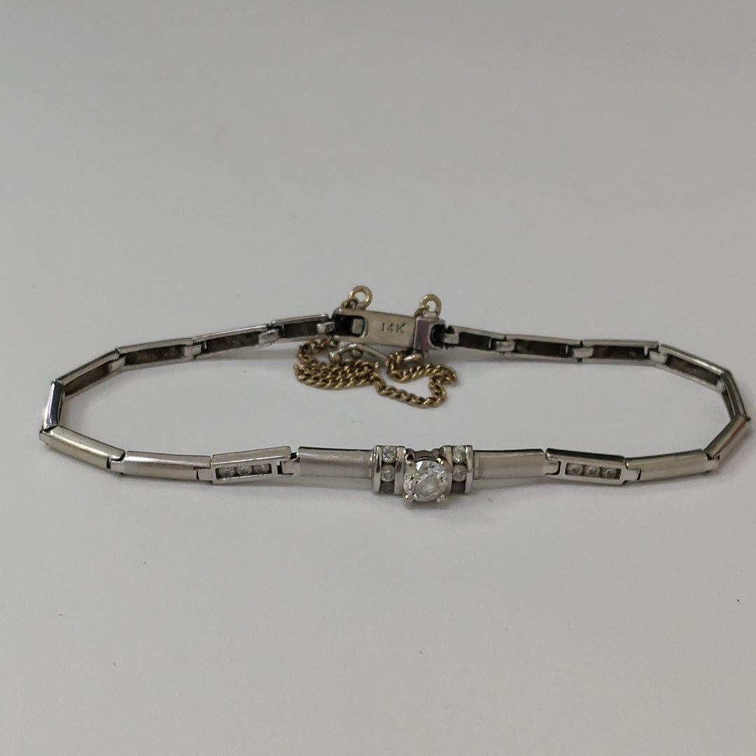 PULSERA ORO, ORO BLANCO 14 K 8 GRMS (SEMINUEVO)