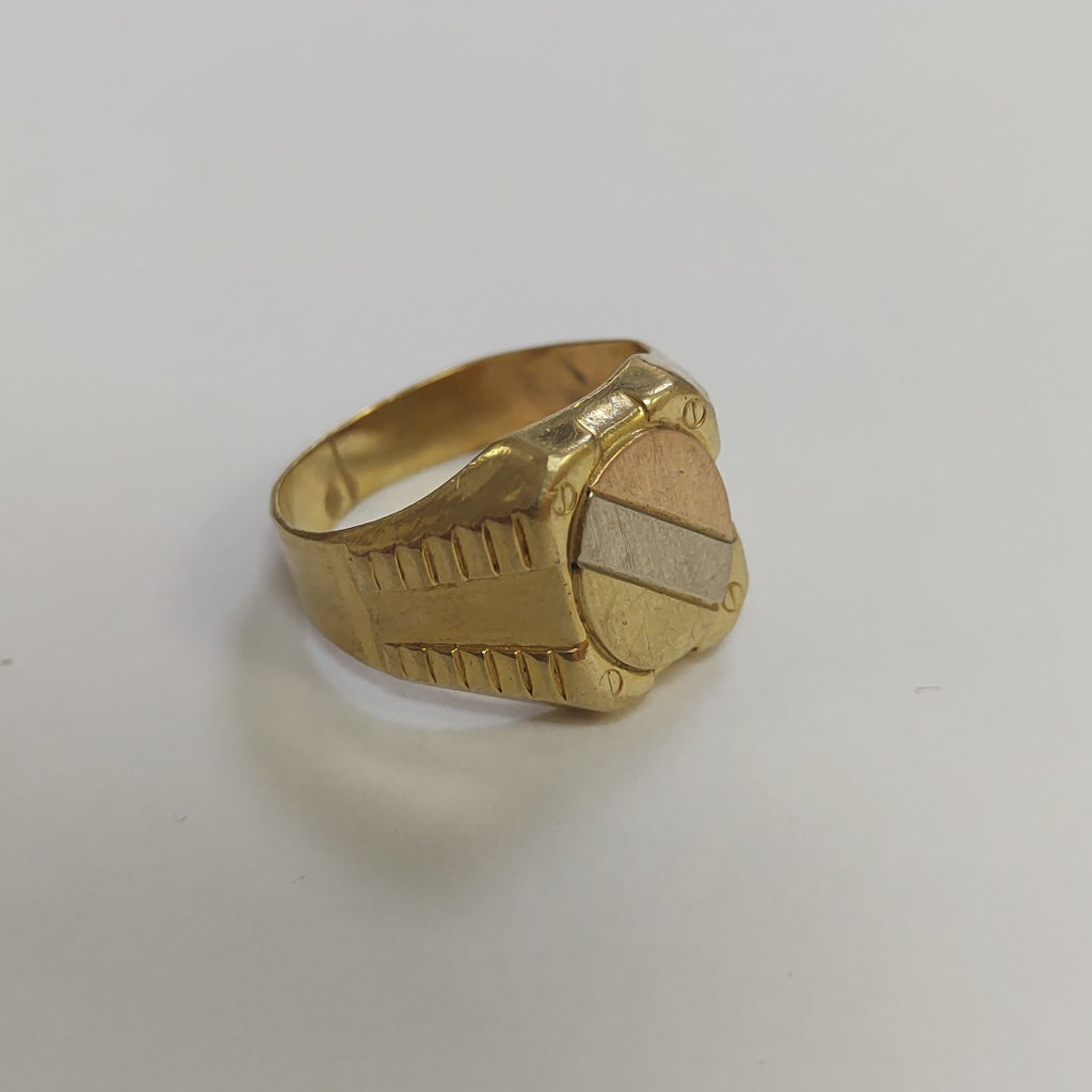 ANILLO ORO COMBINADO 14 K 6,00 GRMS (SEMINUEVO)