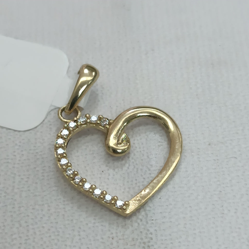 DIJES CORAZON C/CIRCONIA ORO 10K 1.4 GR (NUEVO)