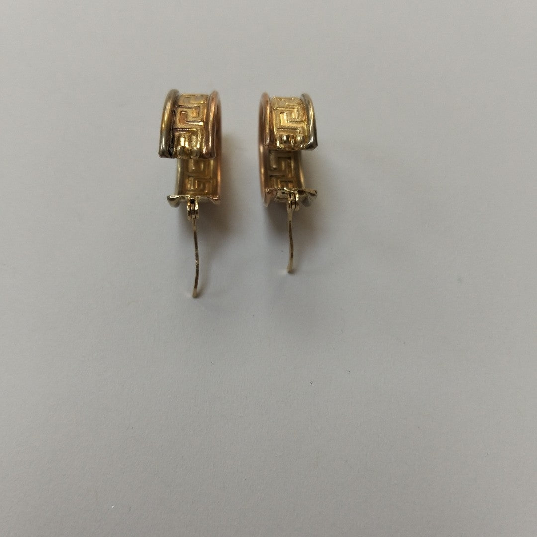 ARETES PAR ORO,ORO COMBINADO 14 K 4,20 GRMS (SEMINUEVO)