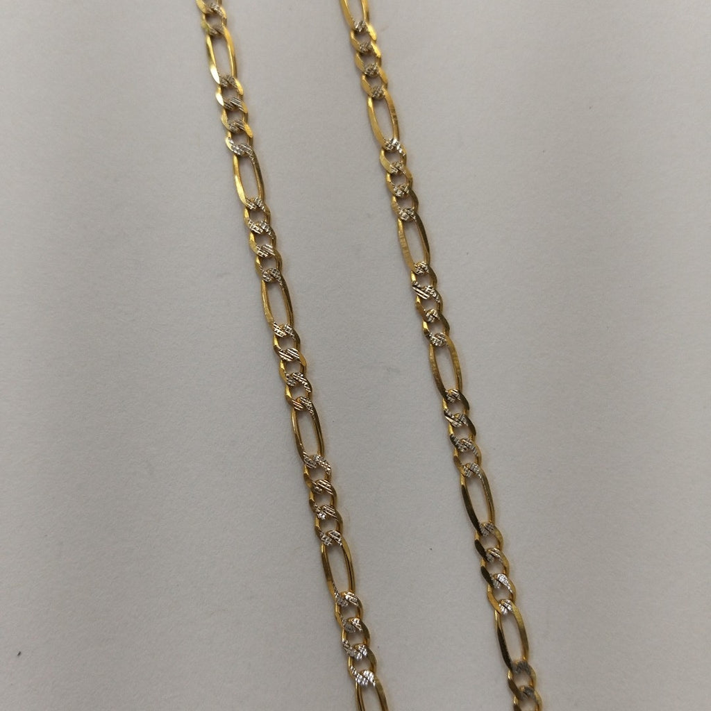CADENAS TEJIDO 3X1 DIAMANTADO ORO 10K 60 CM 7 GR (NUEVO)