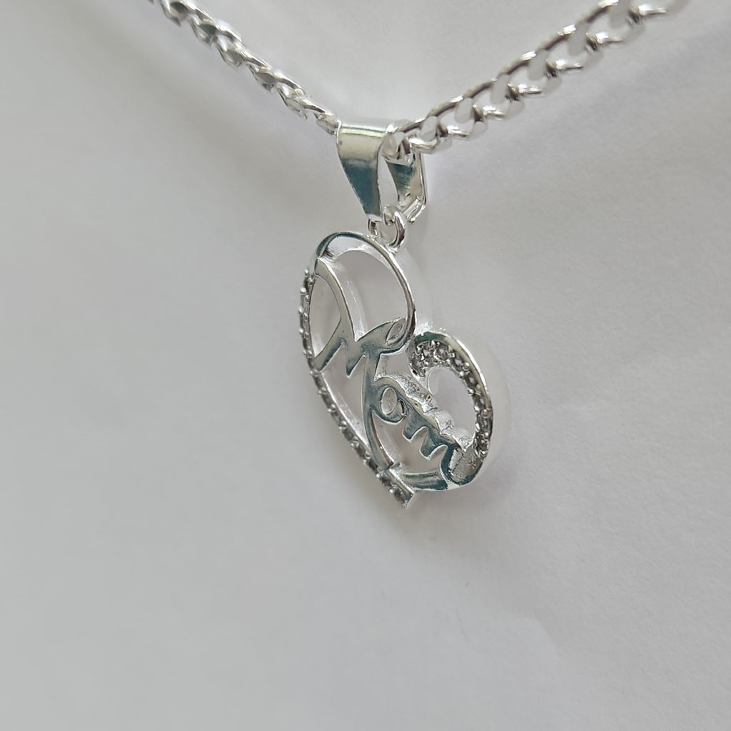 DIJE CORAZON C/CIRCONIAS PLATA .925 3.3 GR (NUEVO)