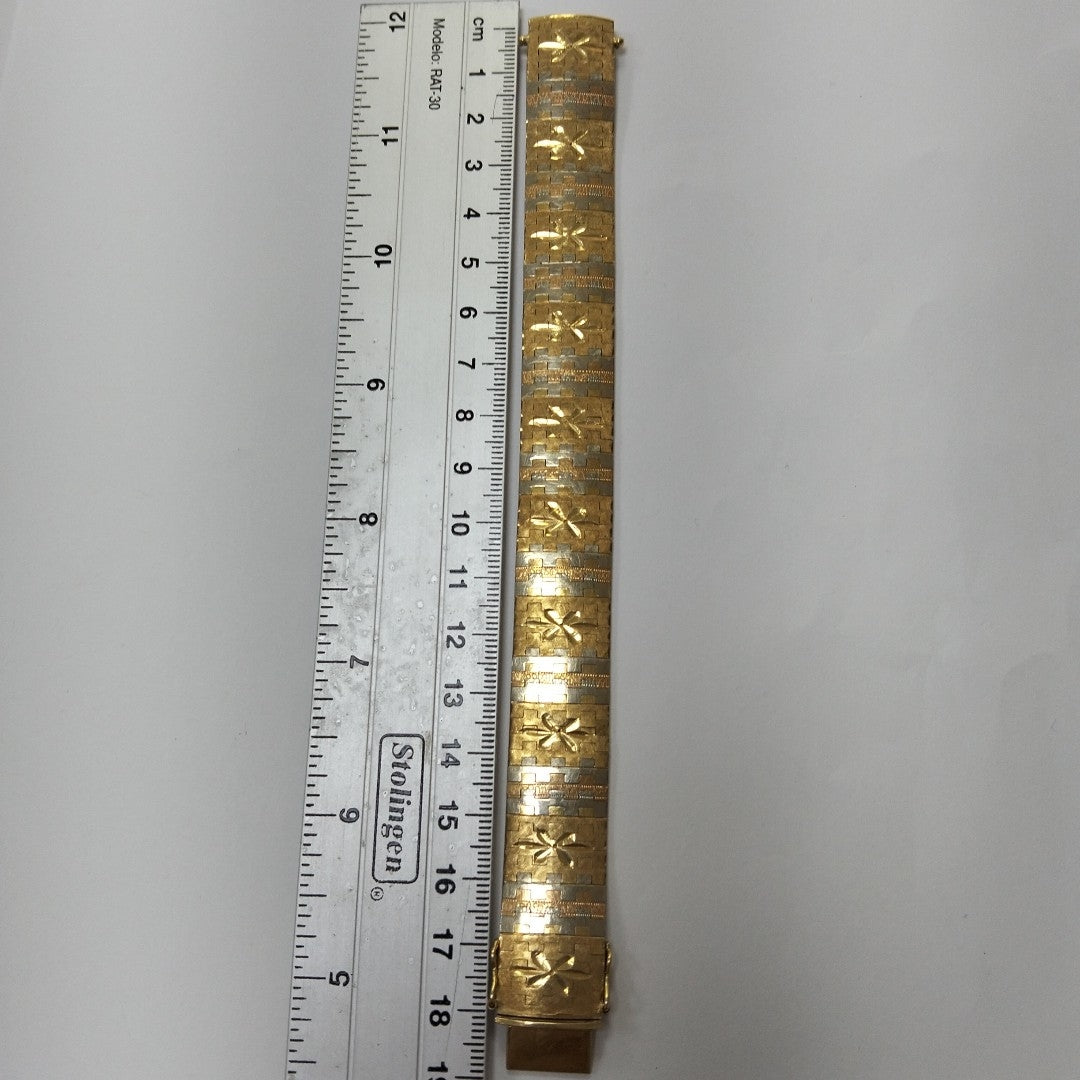 PULSERA ORO, ORO COMBINADO 18 K 46.3 GRMS (SEMINUEVO)