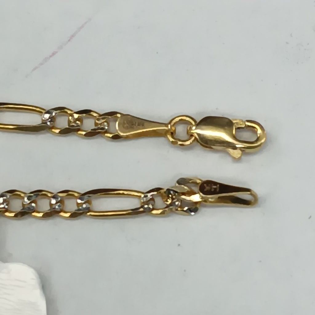 PULSERAS TEJIDO 3X1 ORO 14K 18 CM 3 GR (NUEVO)