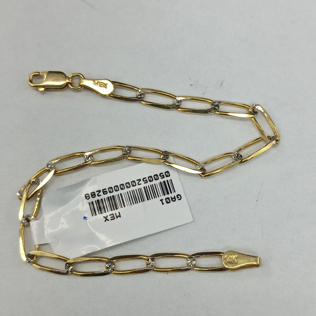PULSERA TEJIDO ESLABONES 3.9G 18 CM 14K (NUEVO)