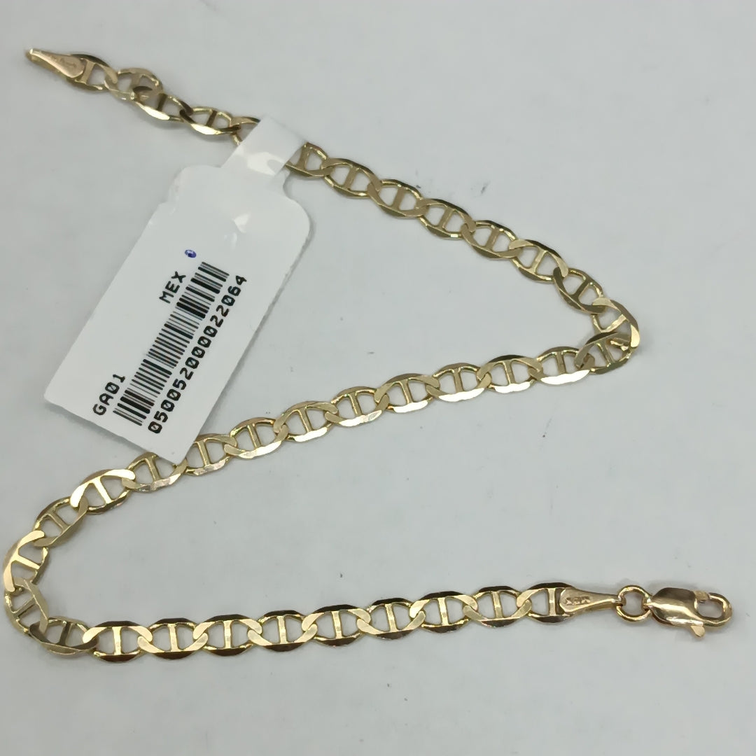 PULSERAS TEJIDO MARINERA ORO 14K 21 CM 3.2 GR (NUEVO)