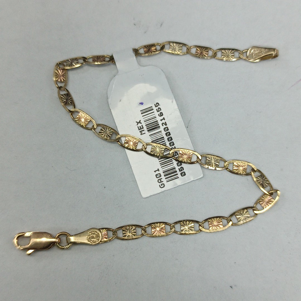 PULSERAS TEJIDO GUCHI ORO 10K 18 CM 2.5 GR (NUEVO)