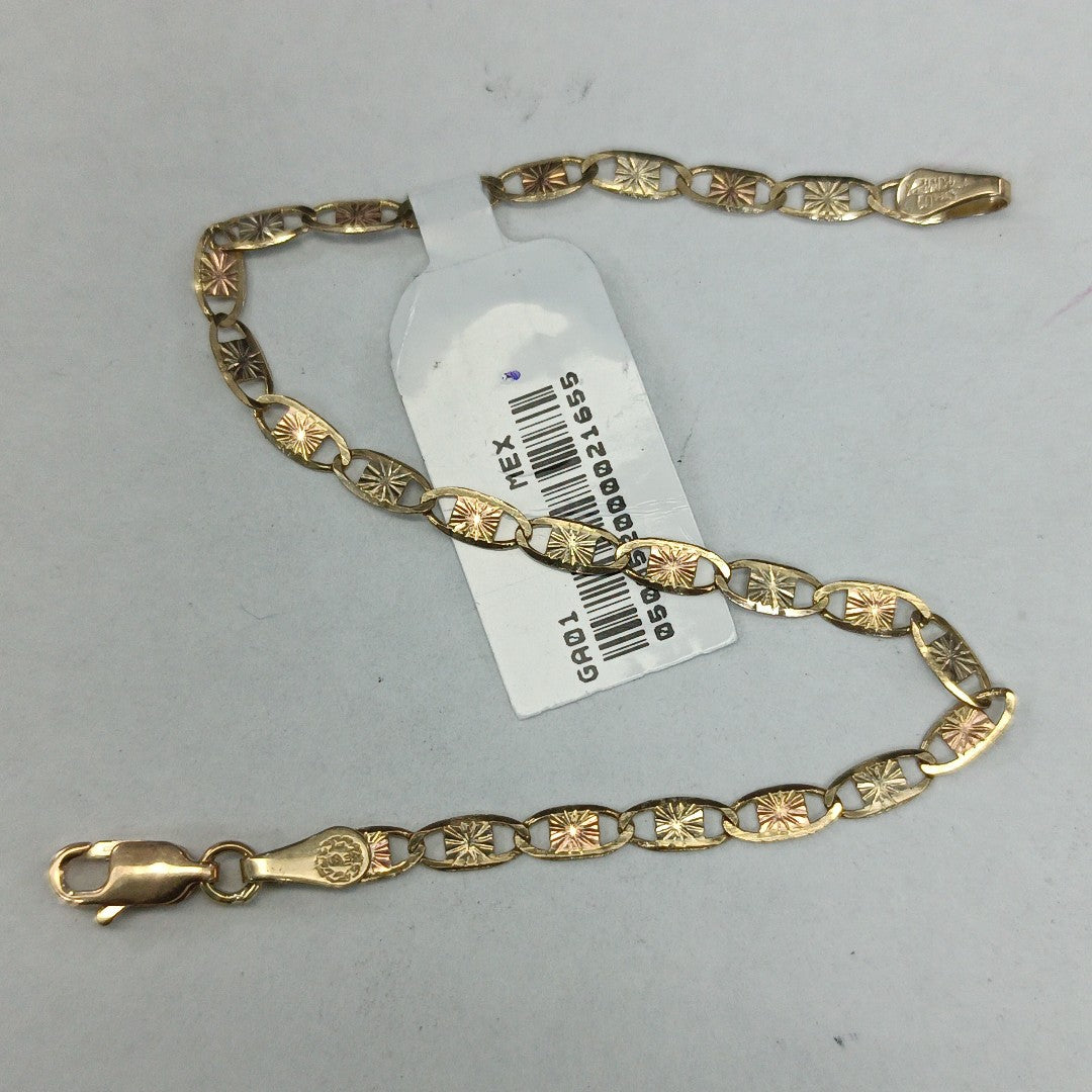PULSERAS TEJIDO GUCHI ORO 10K 18 CM 2.5 GR (NUEVO)