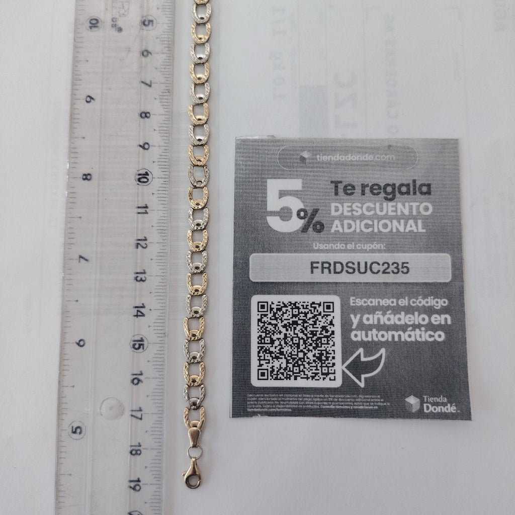 PULSERA ORO, ORO COMBINADO 14 K 5.4 GRMS (SEMINUEVO)