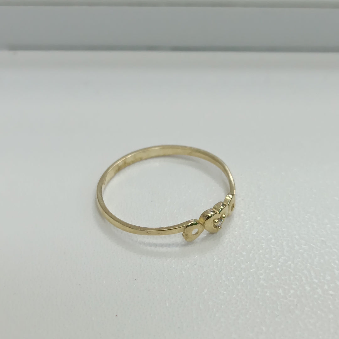 ANILLOS FIG CORAZON ORO 10K TALLA 8 0.9 GR (NUEVO)