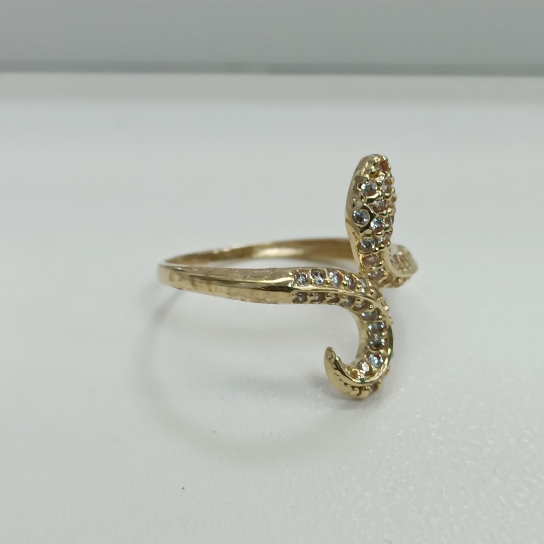 ANILLOS SERPIENTE ORO 10K TALLA 8 1.8 GR (NUEVO)