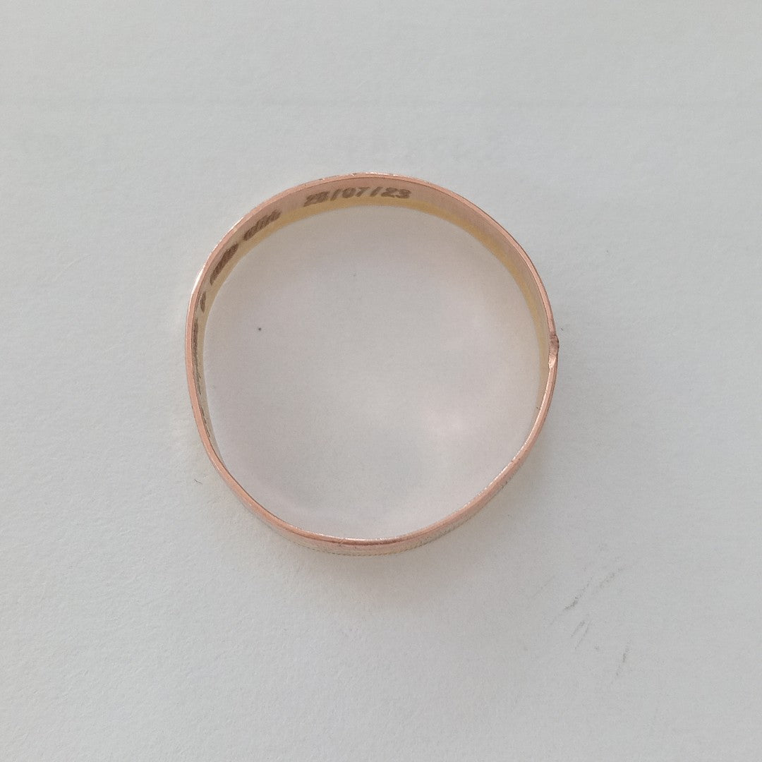 ANILLO ORO COMBINADO 8 K 1.1 GRMS (SEMINUEVO)