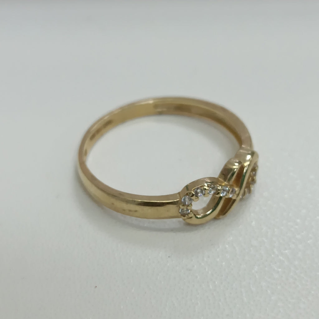 ANILLOS INFINITO ORO 10K TALLA 8 1.7 GR (NUEVO)