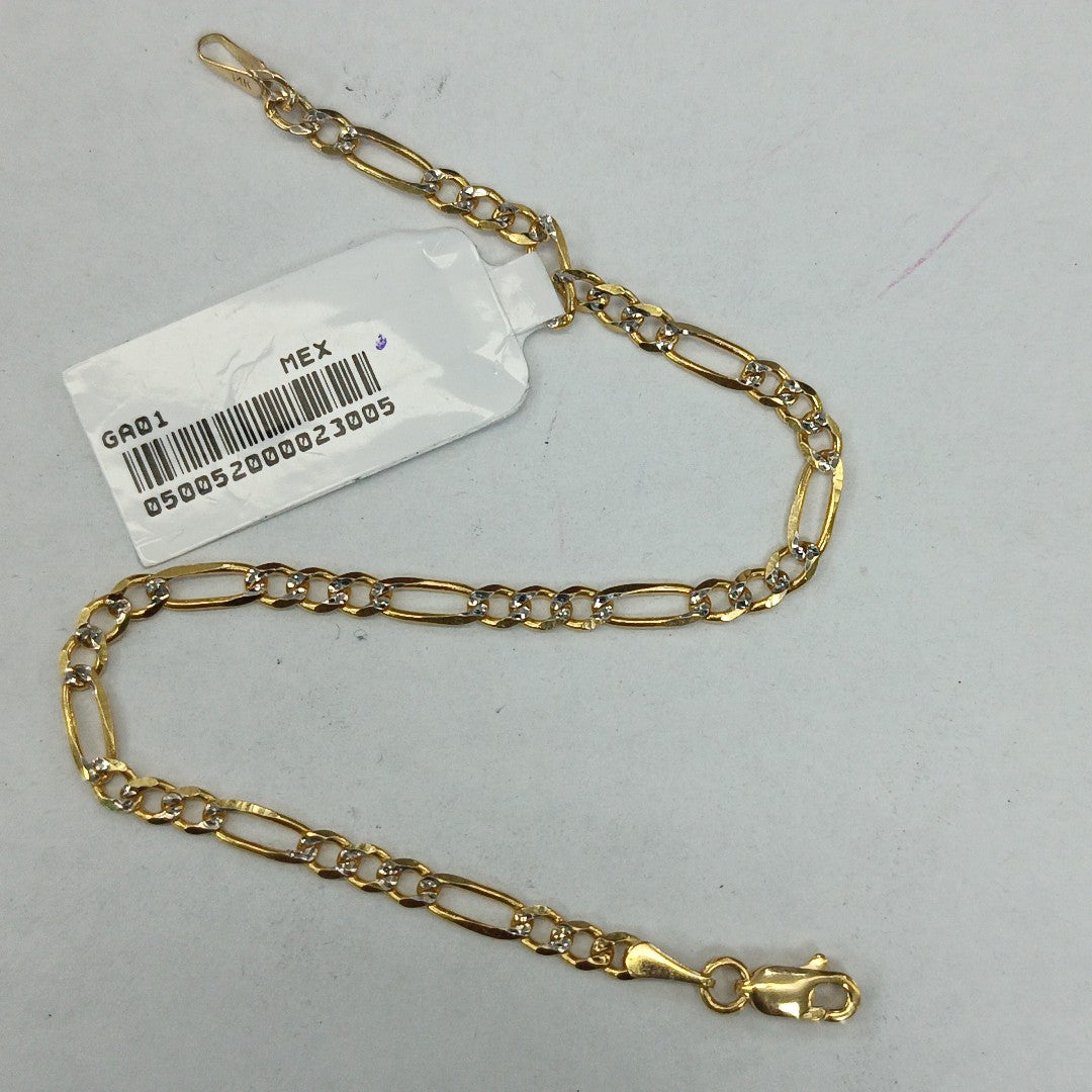 PULSERAS TEJIDO 3X1 ORO 14K 18 CM 3 GR (NUEVO)
