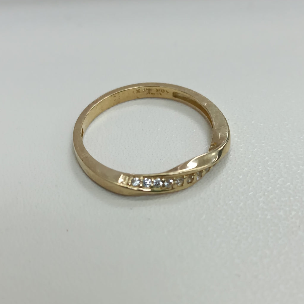 ANILLOS C/CIRCONIA ORO 10K TALLA 8 1.9 GR (NUEVO)