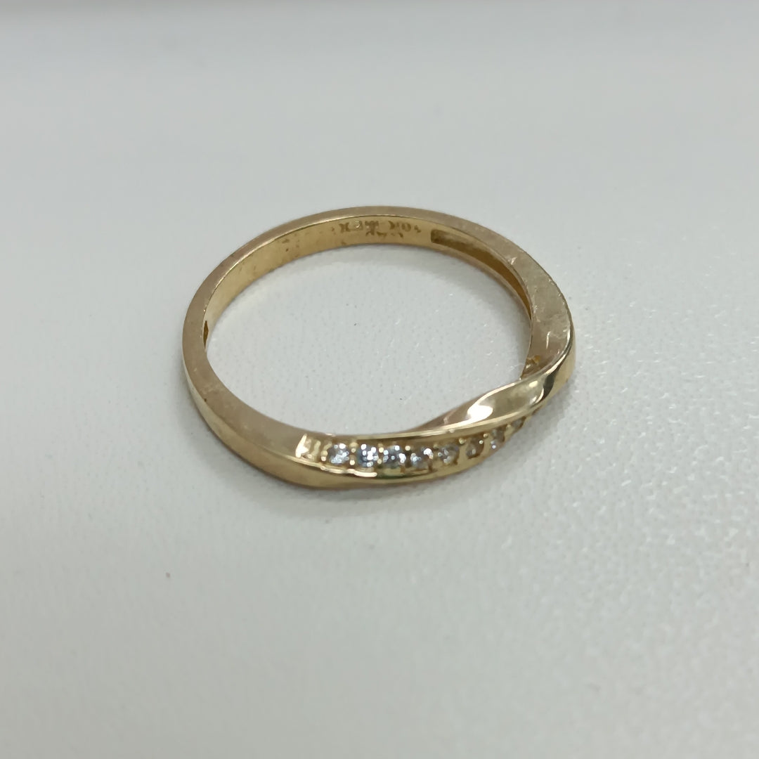 ANILLOS C/CIRCONIA ORO 10K TALLA 8 1.9 GR (NUEVO)