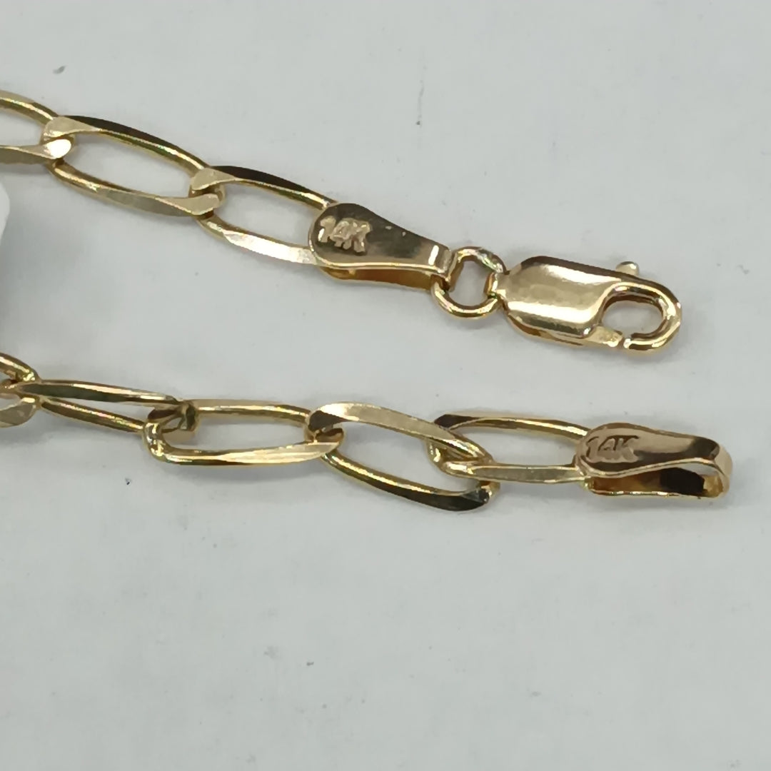 PULSERA TEJIDO ESLABONES 4.6G 21 CM 14K (NUEVO)