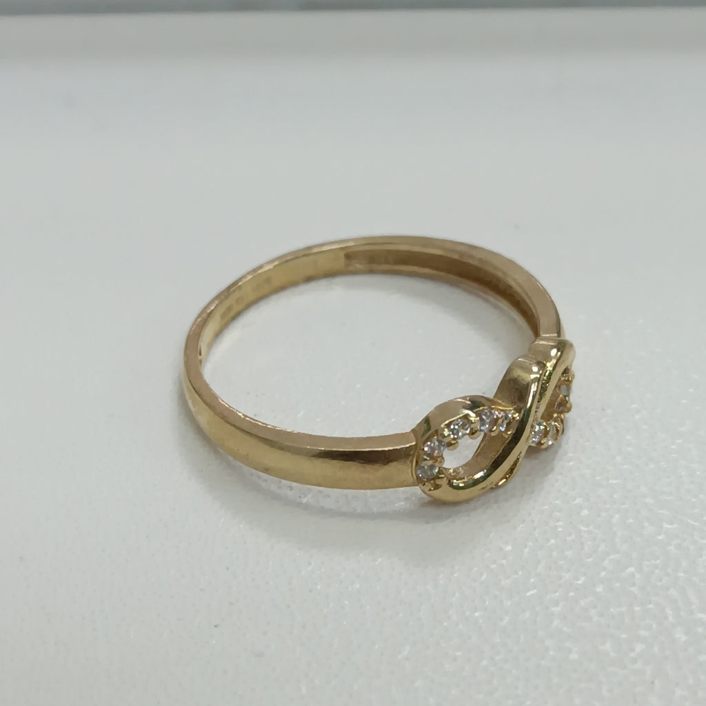 ANILLOS INFINITO ORO 10K TALLA 8 1.7 GR (NUEVO)