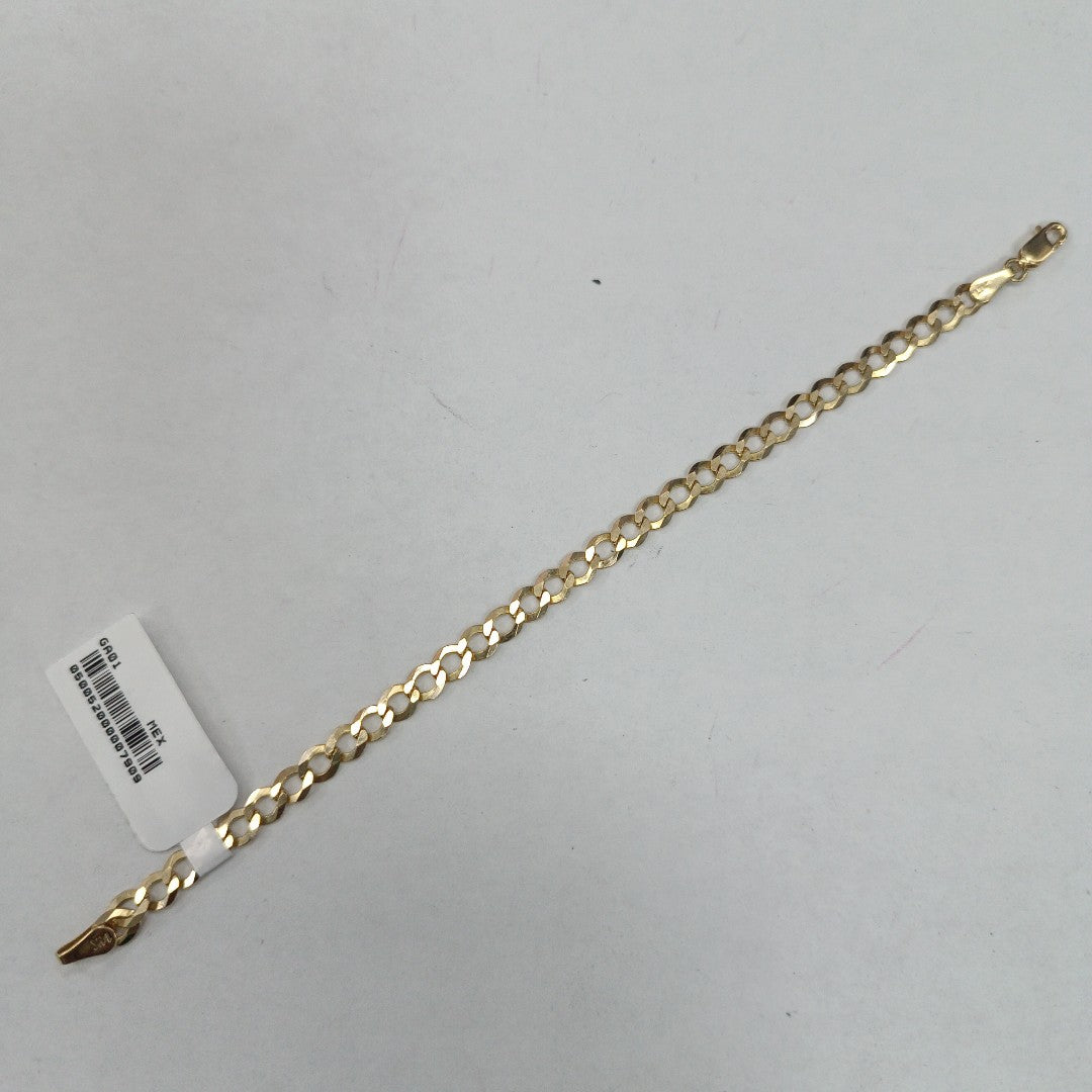 PULSERA TEJIDO BARBADA 4.6G 18 CM 14K (NUEVO)