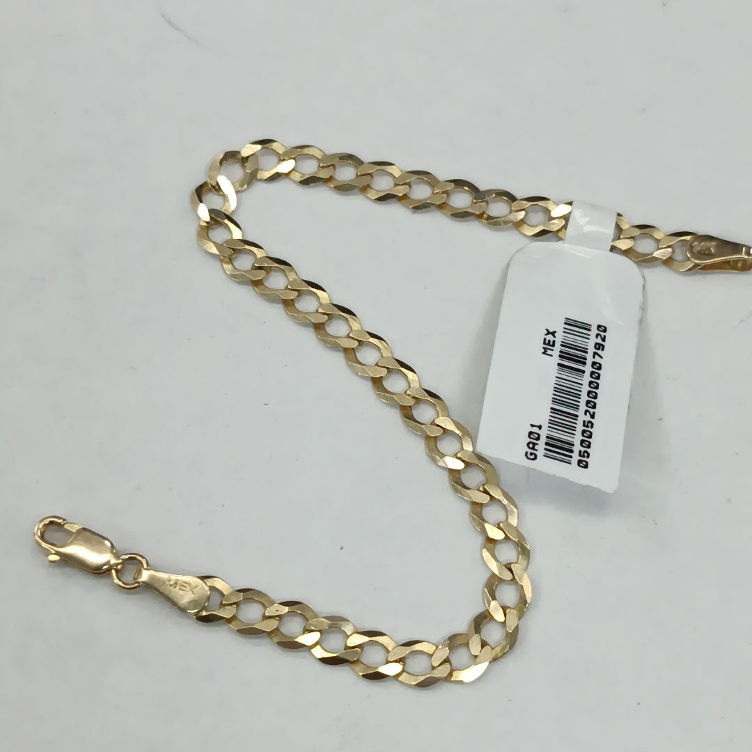 PULSERA TEJIDO BARBADA 4.6G 18 CM 14K (NUEVO)
