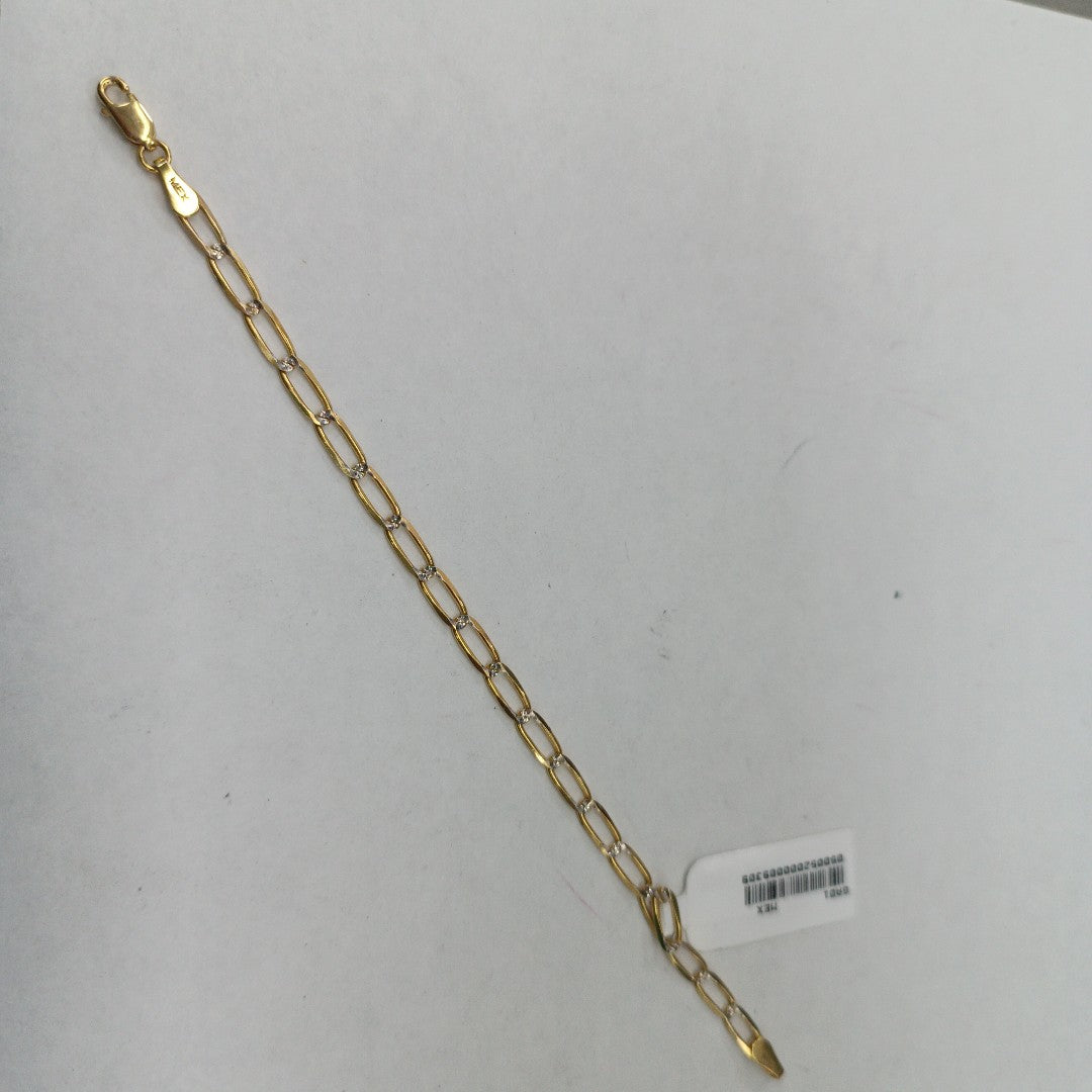 PULSERA TEJIDO ESLABONES 3.9G 18 CM 14K (NUEVO)