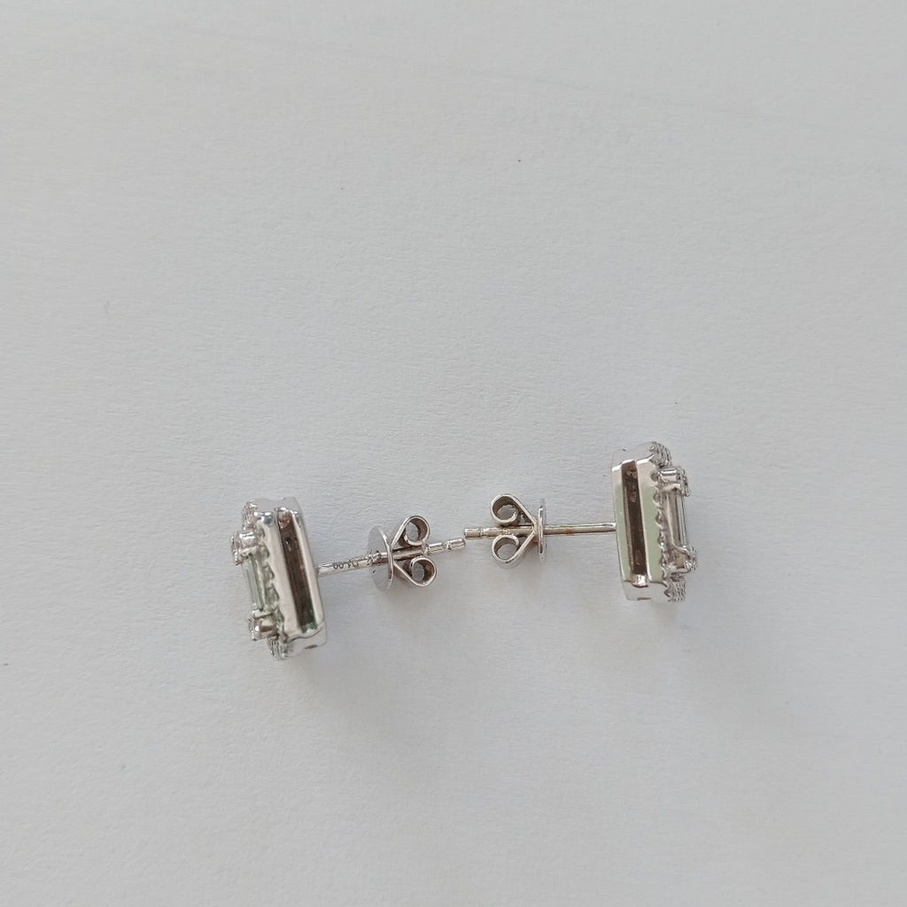 ARETES PAR ORO BLANCO 10 K 3.6 GRMS (SEMINUEVO)
