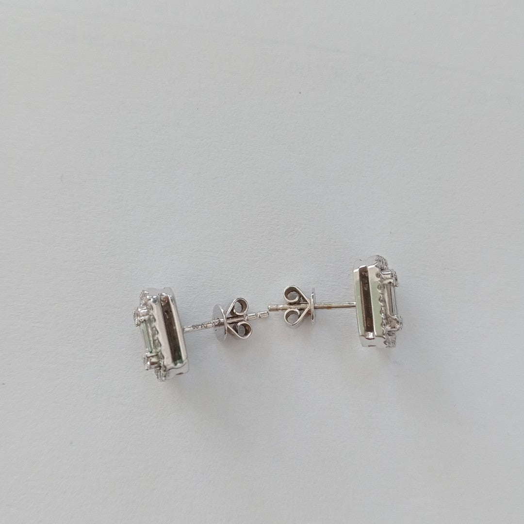 ARETES PAR ORO BLANCO 10 K 3.6 GRMS (SEMINUEVO)
