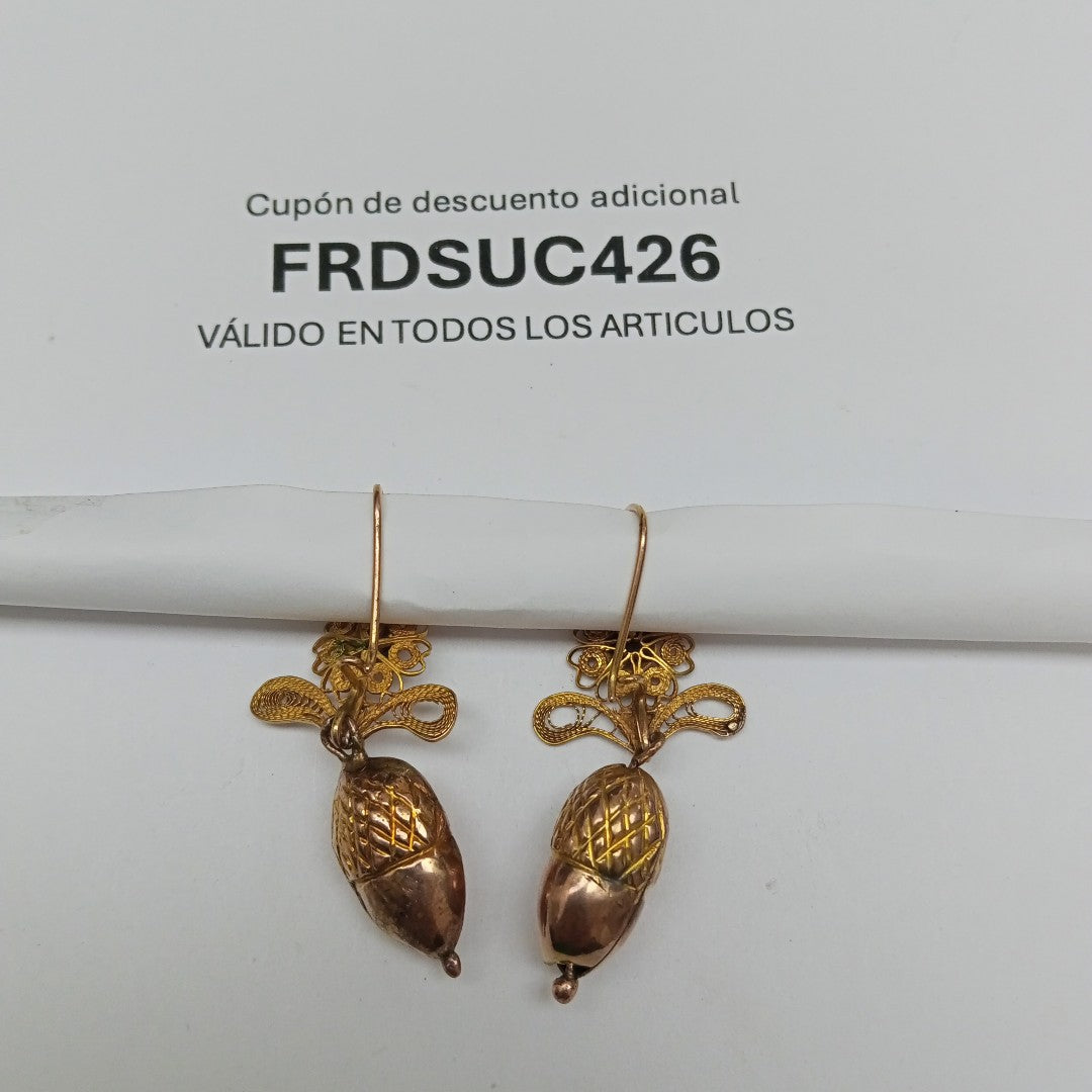ARETES PAR ORO 8 K 4.1 GRMS (SEMINUEVO)