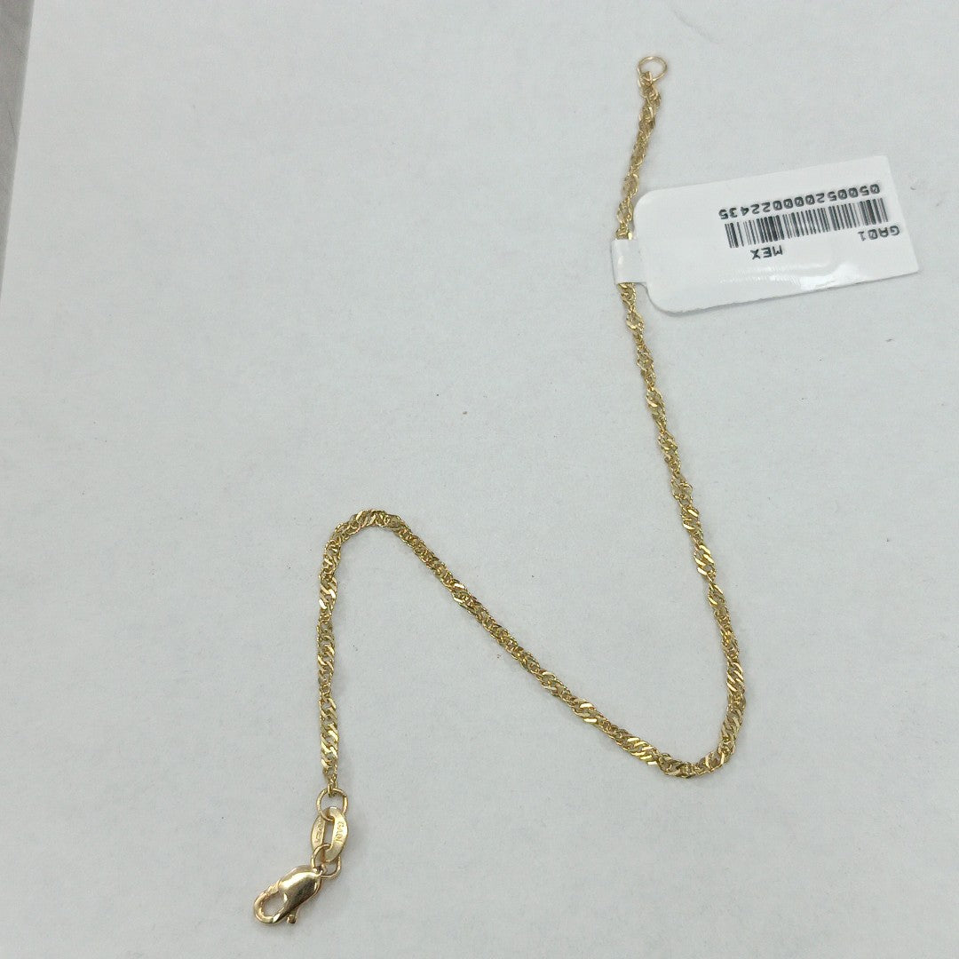 PULSERAS TEJIDO MEDIO TZL ORO 14K 18 CM 1.3 GR (NUEVO)