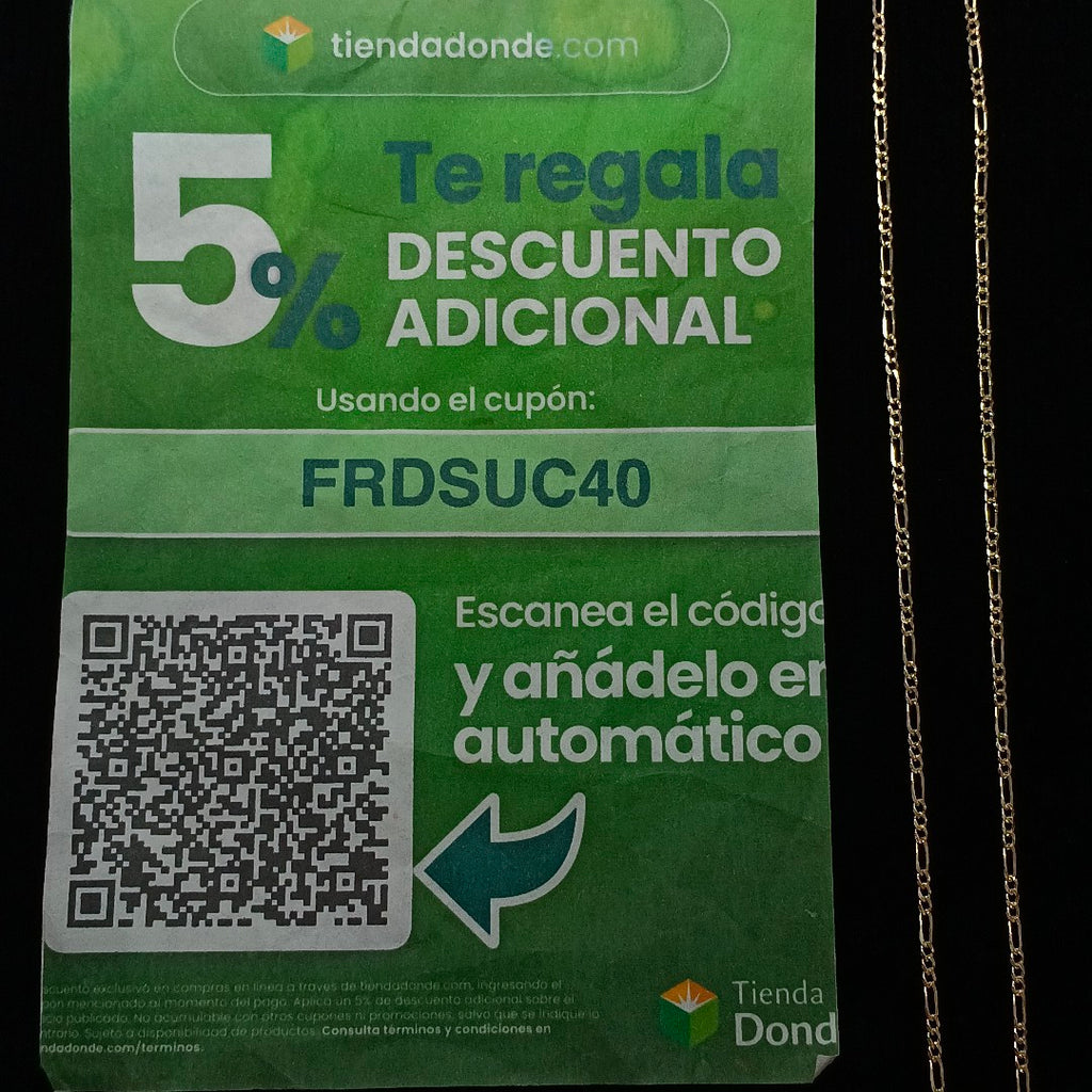 CADENAS 3X1 ORO 14K 55 CM 3.7 GR (NUEVO)