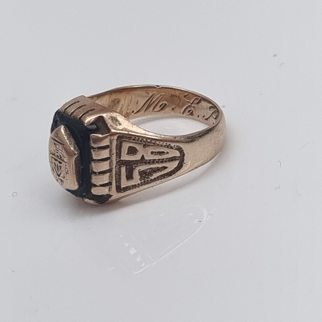 ANILLO DE GRADUACIÓN ORO 10 K 5.6 GRMS (SEMINUEVO)