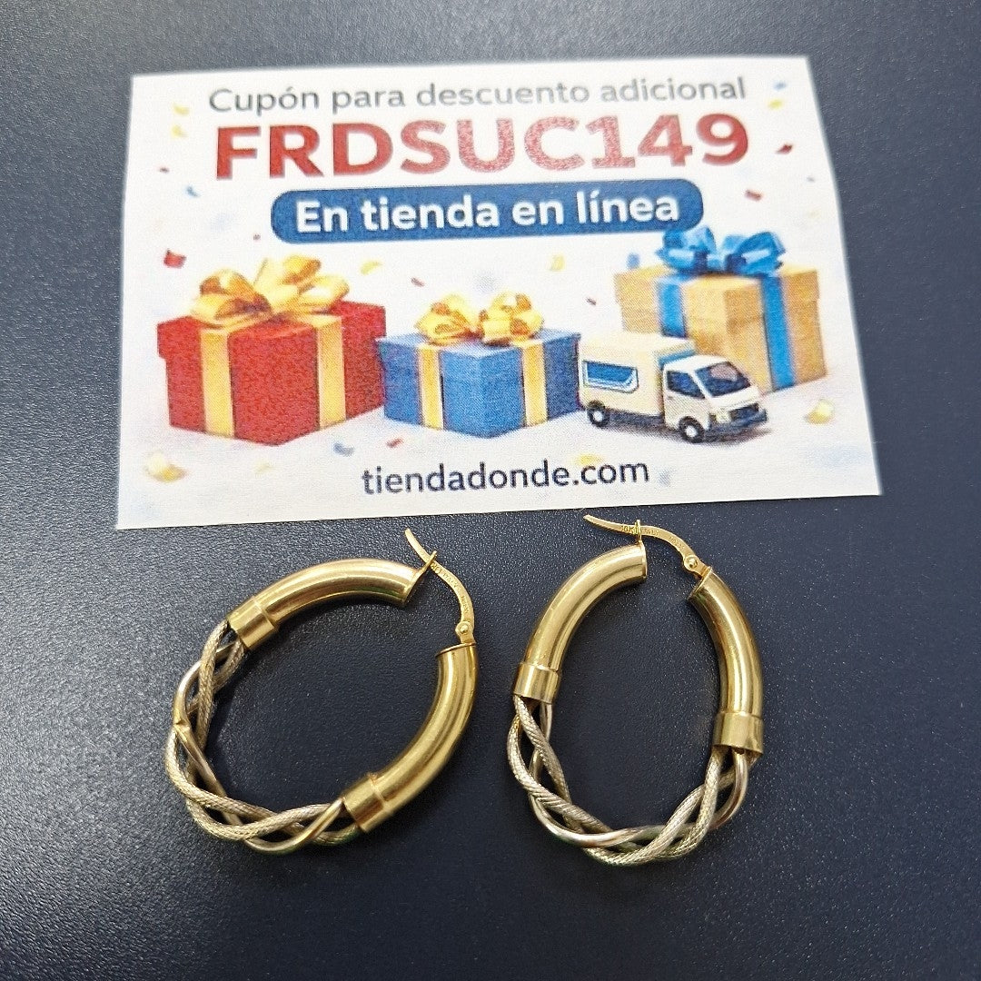 ARRACADAS PAR ORO 10 K 5.3 GRMS (SEMINUEVO)