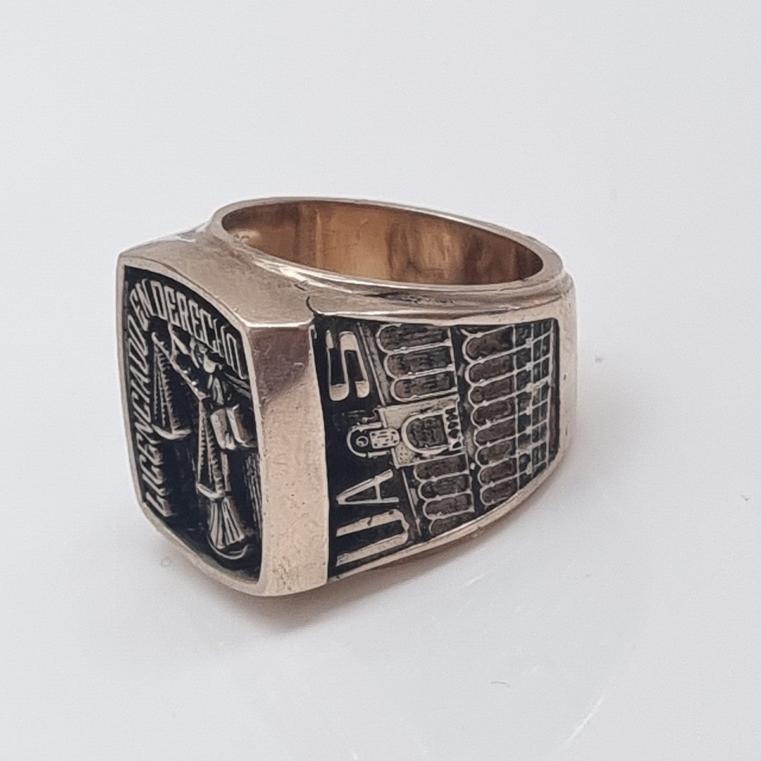 ANILLO DE GRADUACIÓN ORO 8 K 19.1 GRMS (SEMINUEVO)
