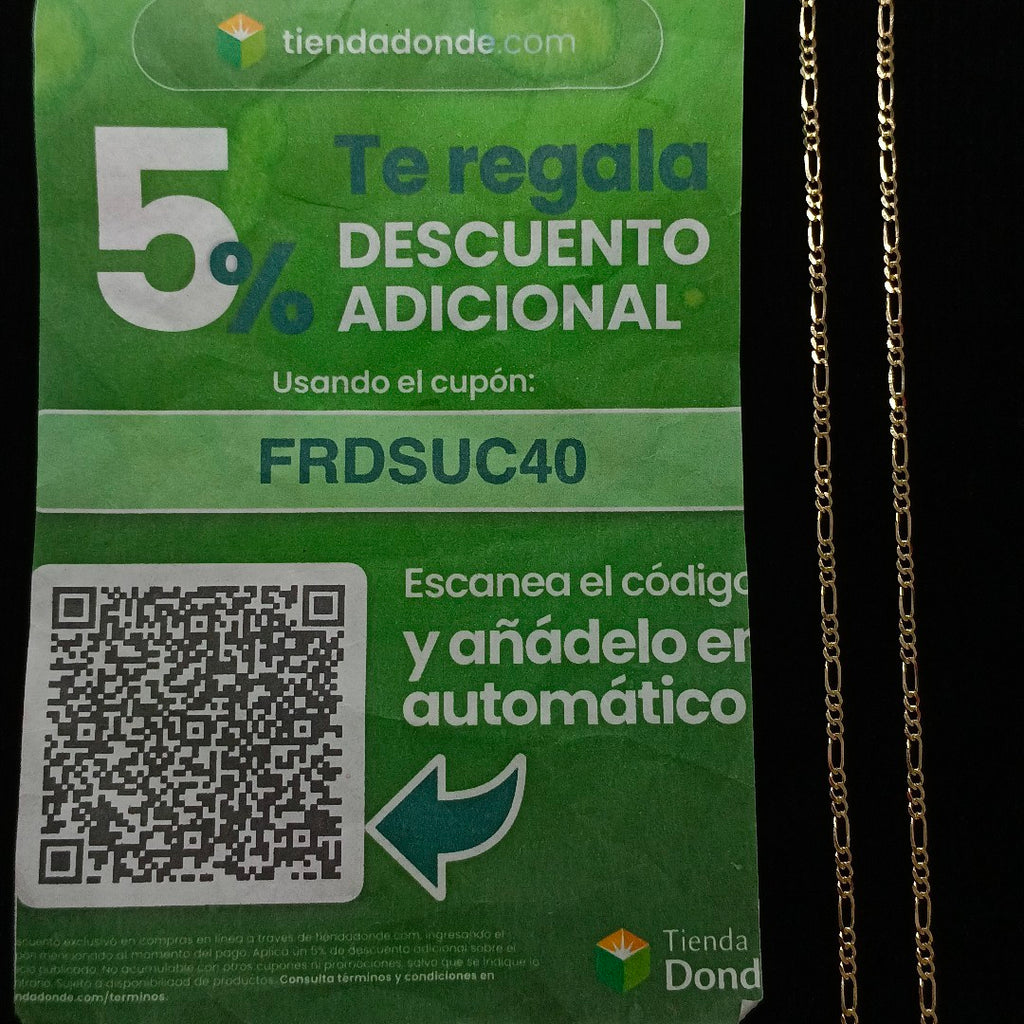 CADENAS TEJIDO 3X1 ORO 14K 55 CM 5.2 GR (NUEVO)